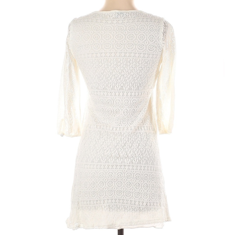 Ivory Lace Boho Mini Dress - Picture 3 of 12